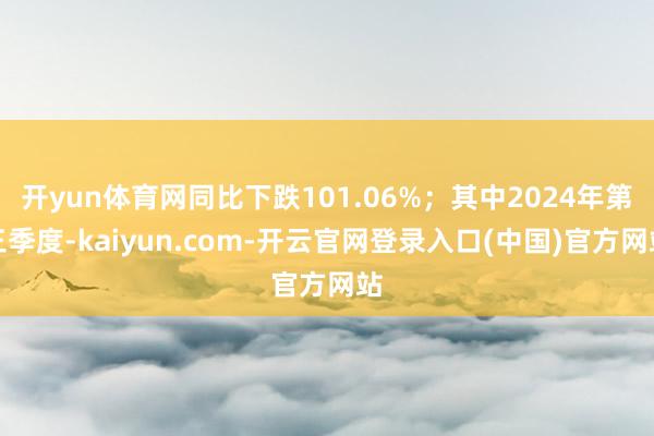 开yun体育网同比下跌101.06%；其中2024年第三季度-kaiyun.com-开云官网登录入口(中国)官方网站