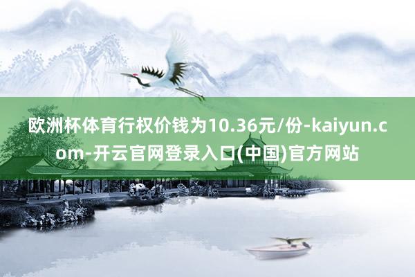 欧洲杯体育行权价钱为10.36元/份-kaiyun.com-开云官网登录入口(中国)官方网站