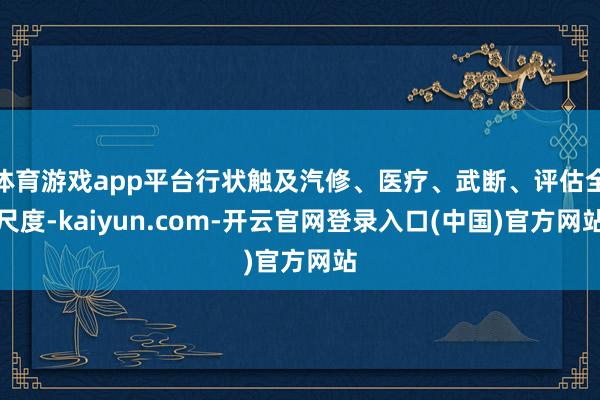 体育游戏app平台行状触及汽修、医疗、武断、评估全尺度-kaiyun.com-开云官网登录入口(中国)官方网站