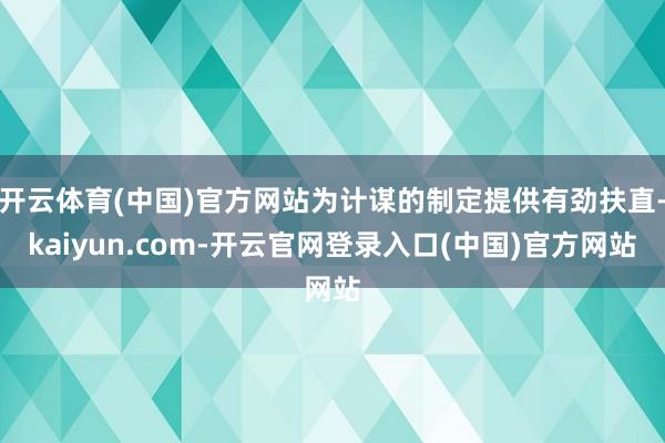 开云体育(中国)官方网站为计谋的制定提供有劲扶直-kaiyun.com-开云官网登录入口(中国)官方网站