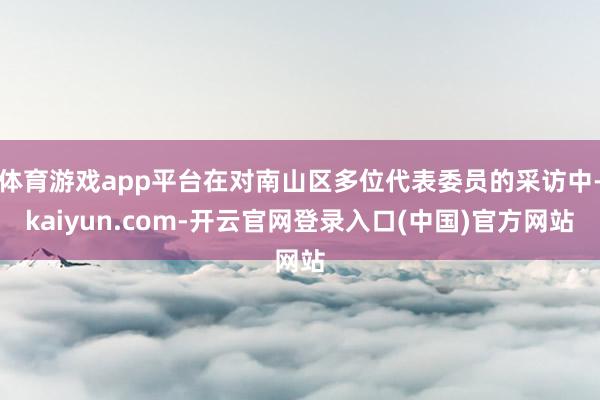 体育游戏app平台在对南山区多位代表委员的采访中-kaiyun.com-开云官网登录入口(中国)官方网站
