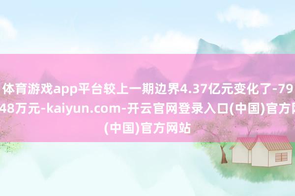 体育游戏app平台较上一期边界4.37亿元变化了-7970.48万元-kaiyun.com-开云官网登录入口(中国)官方网站