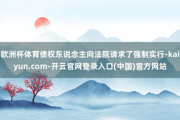 欧洲杯体育债权东说念主向法院请求了强制实行-kaiyun.com-开云官网登录入口(中国)官方网站