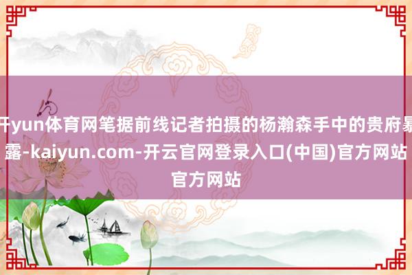 开yun体育网笔据前线记者拍摄的杨瀚森手中的贵府暴露-kaiyun.com-开云官网登录入口(中国)官方网站