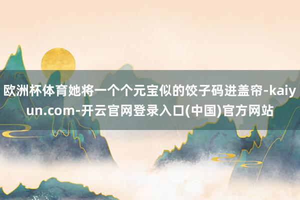 欧洲杯体育她将一个个元宝似的饺子码进盖帘-kaiyun.com-开云官网登录入口(中国)官方网站