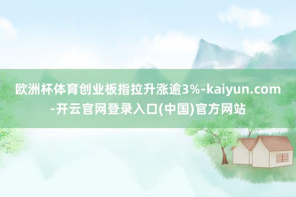 欧洲杯体育创业板指拉升涨逾3%-kaiyun.com-开云官网登录入口(中国)官方网站