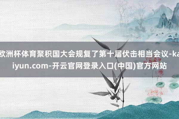 欧洲杯体育聚积国大会规复了第十届伏击相当会议-kaiyun.com-开云官网登录入口(中国)官方网站