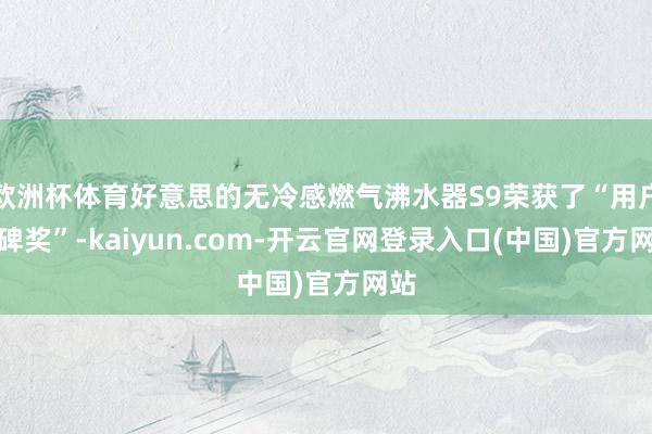 欧洲杯体育好意思的无冷感燃气沸水器S9荣获了“用户口碑奖”-kaiyun.com-开云官网登录入口(中国)官方网站